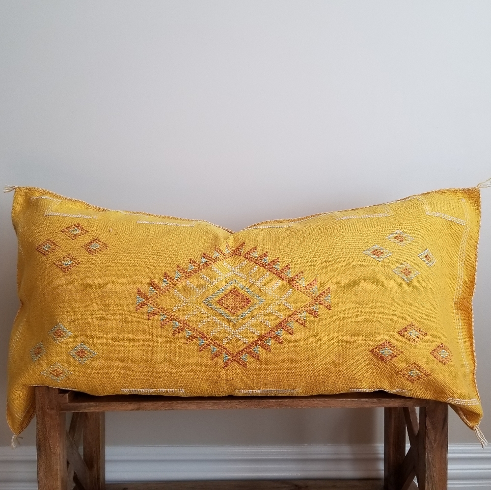 Cactus (Sabra) Silk Moroccan Pillow Cover